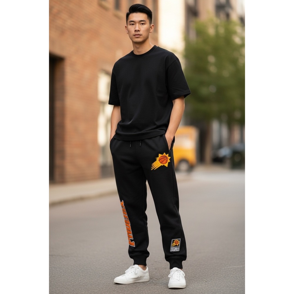 446 Pro Standard Phoenix Suns NBA Joggers Black Mens Large Luxury Sweatpants